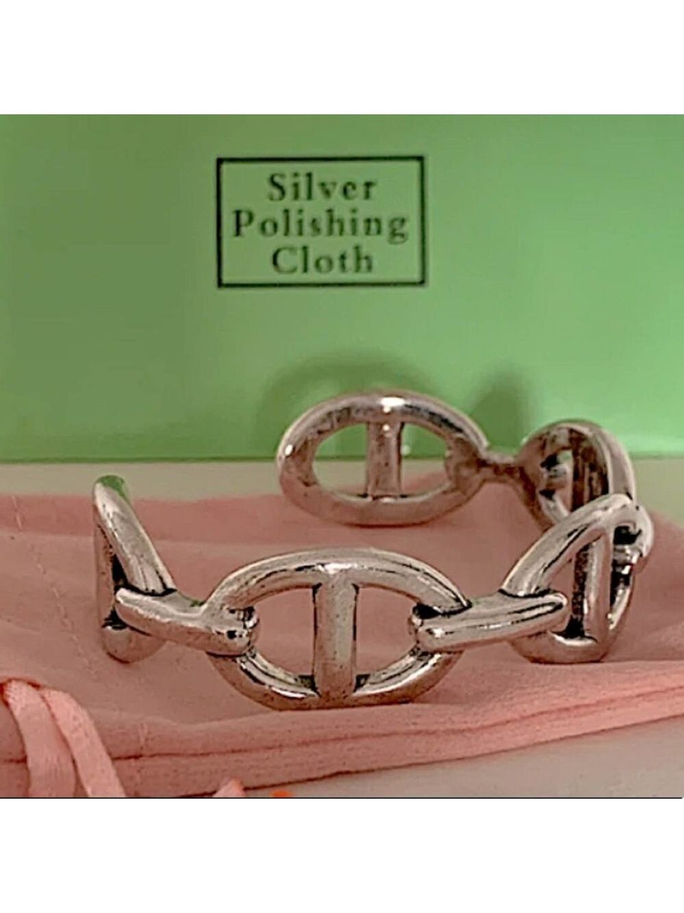 NEW STERLING SILVER MARINER BANGLE CUFF BRACELET - Picture 6 of 8